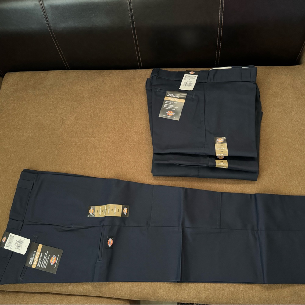Dickies Men's Loose Fit Double Knee Work Pants with reinforced knees.